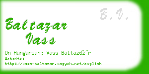 baltazar vass business card